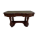 Biedermeier mahogany wall console table or desk with leather inlay top and drawer