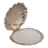 Stainless steel and glass shell butter dish