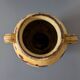 Antique glazed earthenware preserve pot in ochre and brown – southern pottery