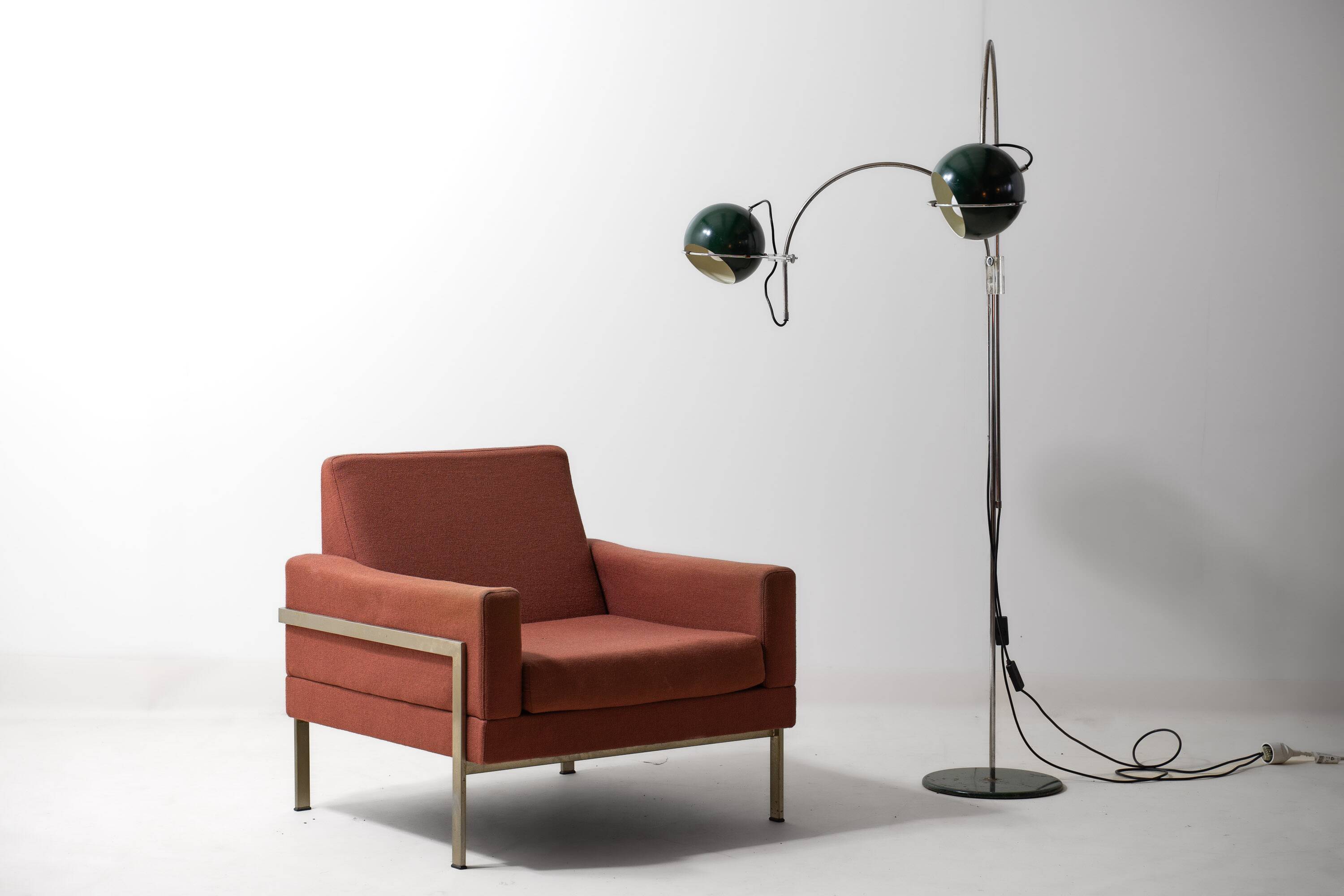 Mid Century GEPO Double Arc Space Age Eyeball Floor Lamp
