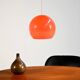 Space Age style ceiling lamp in organge plastic, 1960s