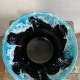 Salad bowl year 70 Vallauris electric blue