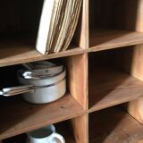 Antique Parisian wardrobe with interior compartments.