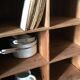 Antique Parisian wardrobe with interior compartments.