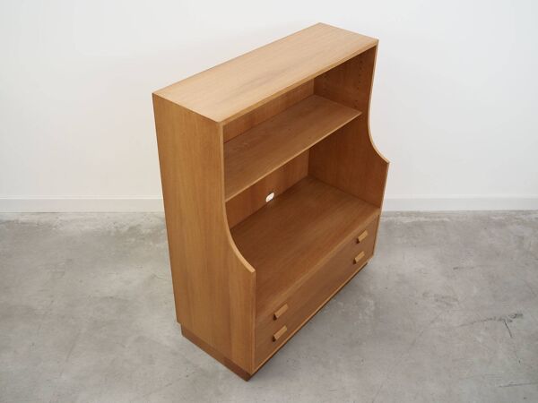 Bibliothèque en frêne, design danois, années 70, production : Børge Mogensen