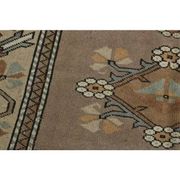 1970s Turkish Oushak Handmade Wool Cotton Brown Area Rug 183x248