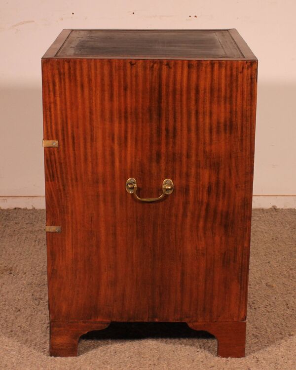 petite commode de marine ou militaire en acajou - 19° siècle
