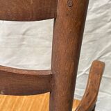 Pair of straw armchairs