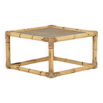 Bamboo & rattan coffee table, Italy 1960s.