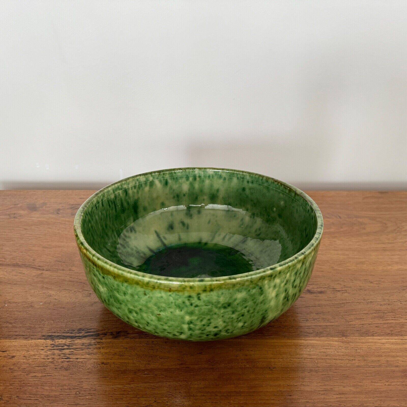 Ceramic from Vallauris France green salad bowl