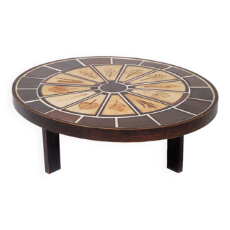 Table basse en céramique et bois
