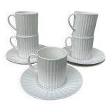 Limoges white porcelain coffee cups