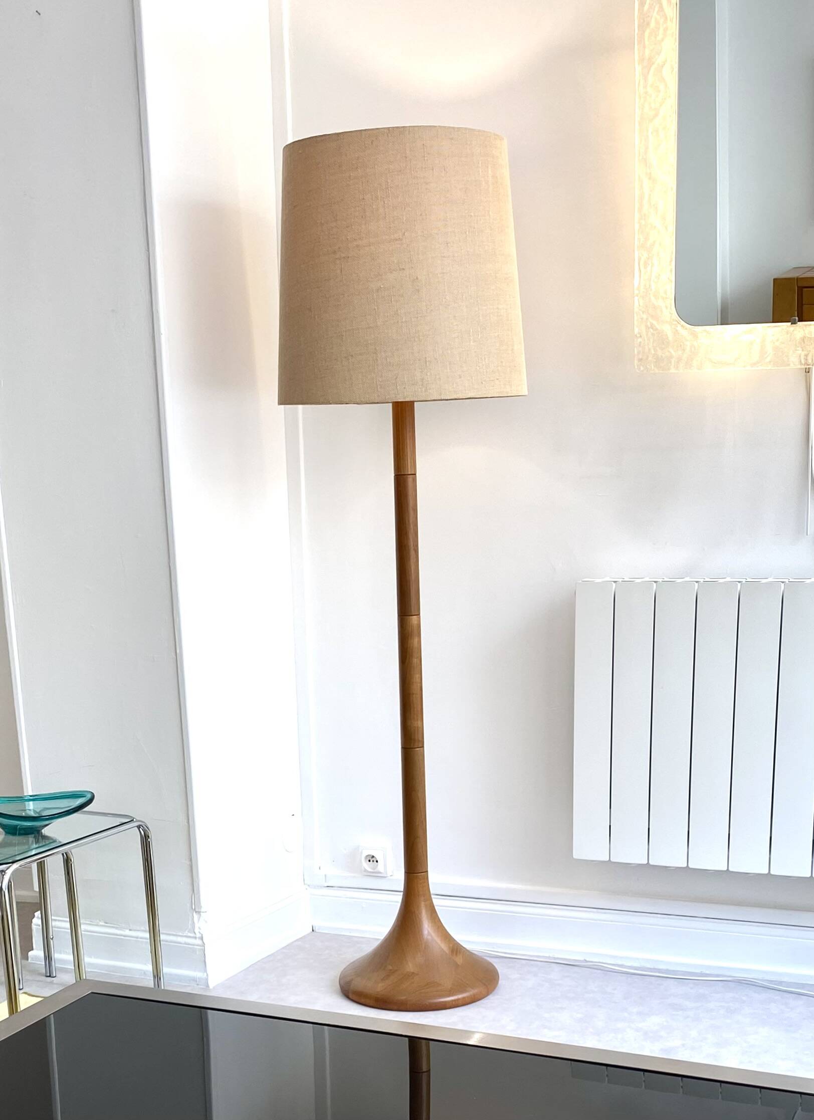 Dyrlund teak floor lamp, Denmark 1960s