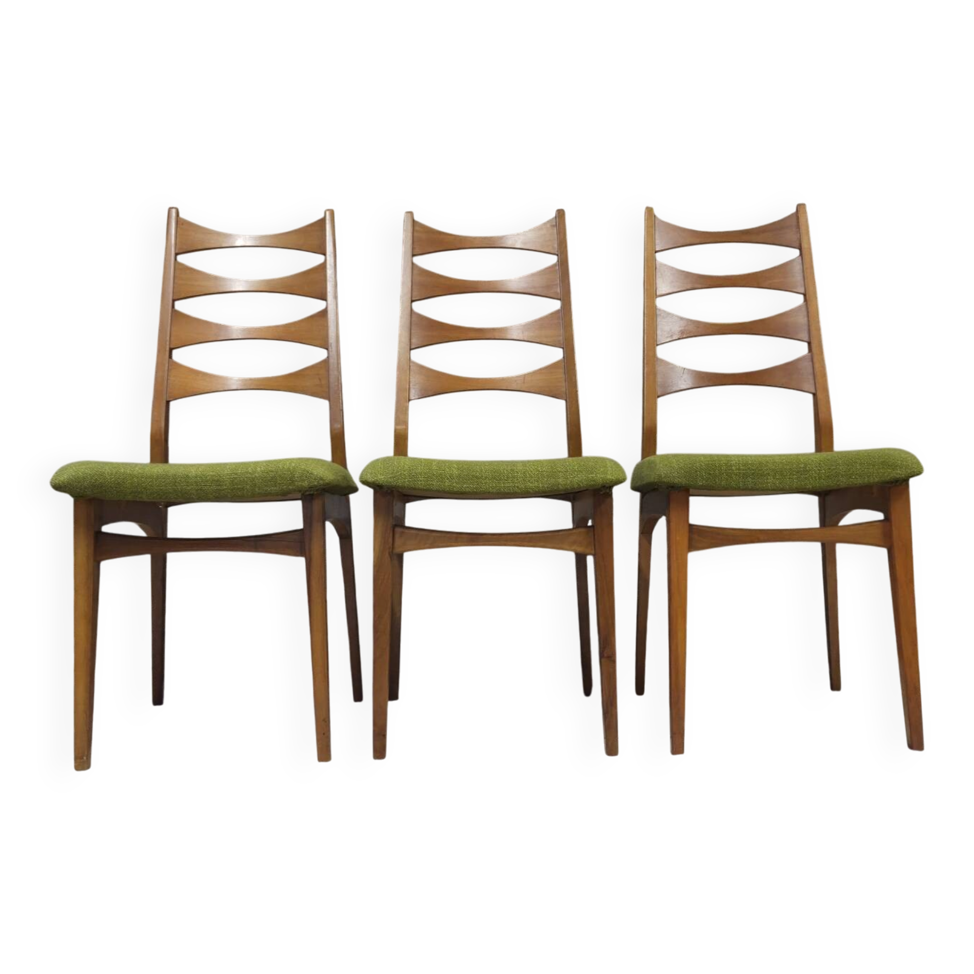 Set of 3 Scandinavian chairs from the 1960s.