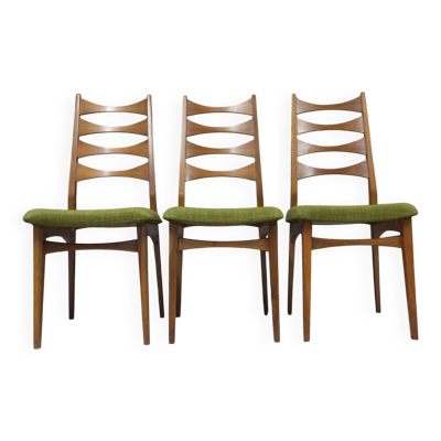 Set de 3 chaises scandinaves 1960