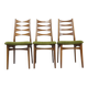 Set de 3 chaises scandinaves 1960