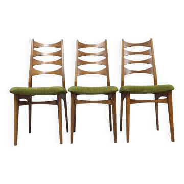 Set de 3 chaises scandinaves 1960