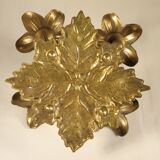 Candlestick - candlestick " flowers " in gilded bronze