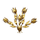 Hollywood Regency Hans Kögl Gilded Metal Floral Leaf Monumental Wall Sconce