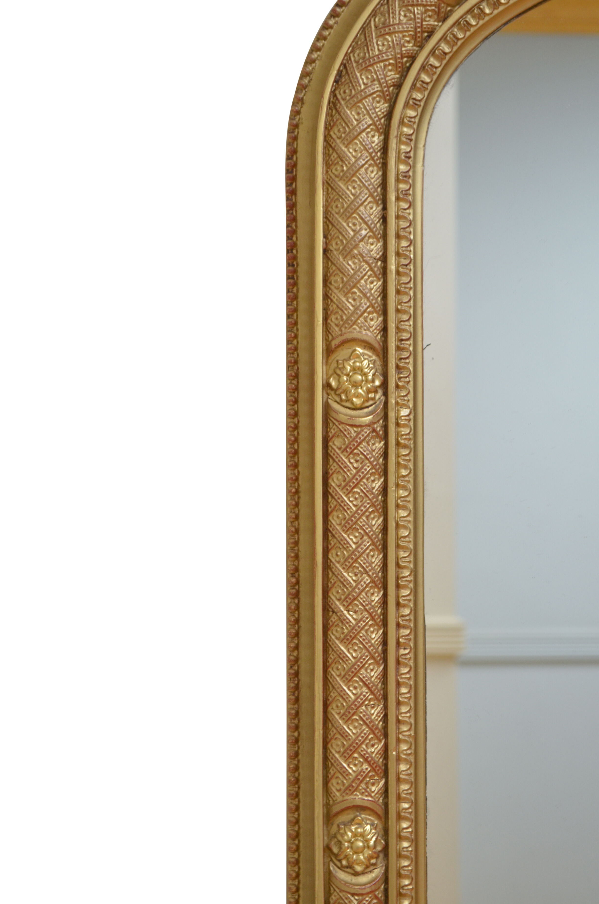 Fine victorian overmantel mirror