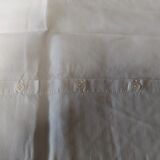 Old linen pillowcase late days closing buttons 75 X 75 cm