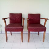 2 bridge armchairs 60s