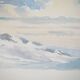 René leverd: switzerland, twilight and dawn, original signed watercolor