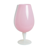 Pink opaline foot vase