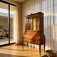 Secretary credenza in marquetry in the Italian Louis XV style from the mid-century, 1960.