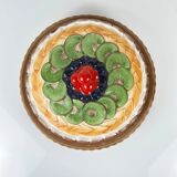 "Fruit tart" slipware dish