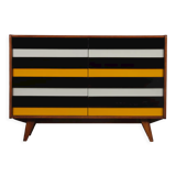 Yellow and black chest of drawers, model U-453, by Jiri Jiroutek, 1960