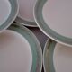 Set of 8 Villeroy and Boch flat plates, vintage Mettlach