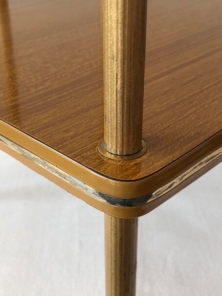Vintage pedestal table in formica 60s