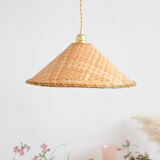 Vintage wicker pendant lamp