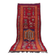 Red Vintage Moroccan Runner Rug 137 x 363 cm - Berber Wool Rug Hallway