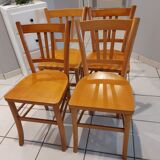 Set of 4 vintage 1960s bistro chairs