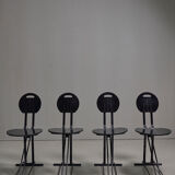 Set of 4 Italian folding chairs from the 1980s