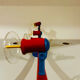 Ceiling light 4 Spots Shiny Vintage Germany 1980s