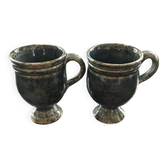 Pair of midnight blue cups