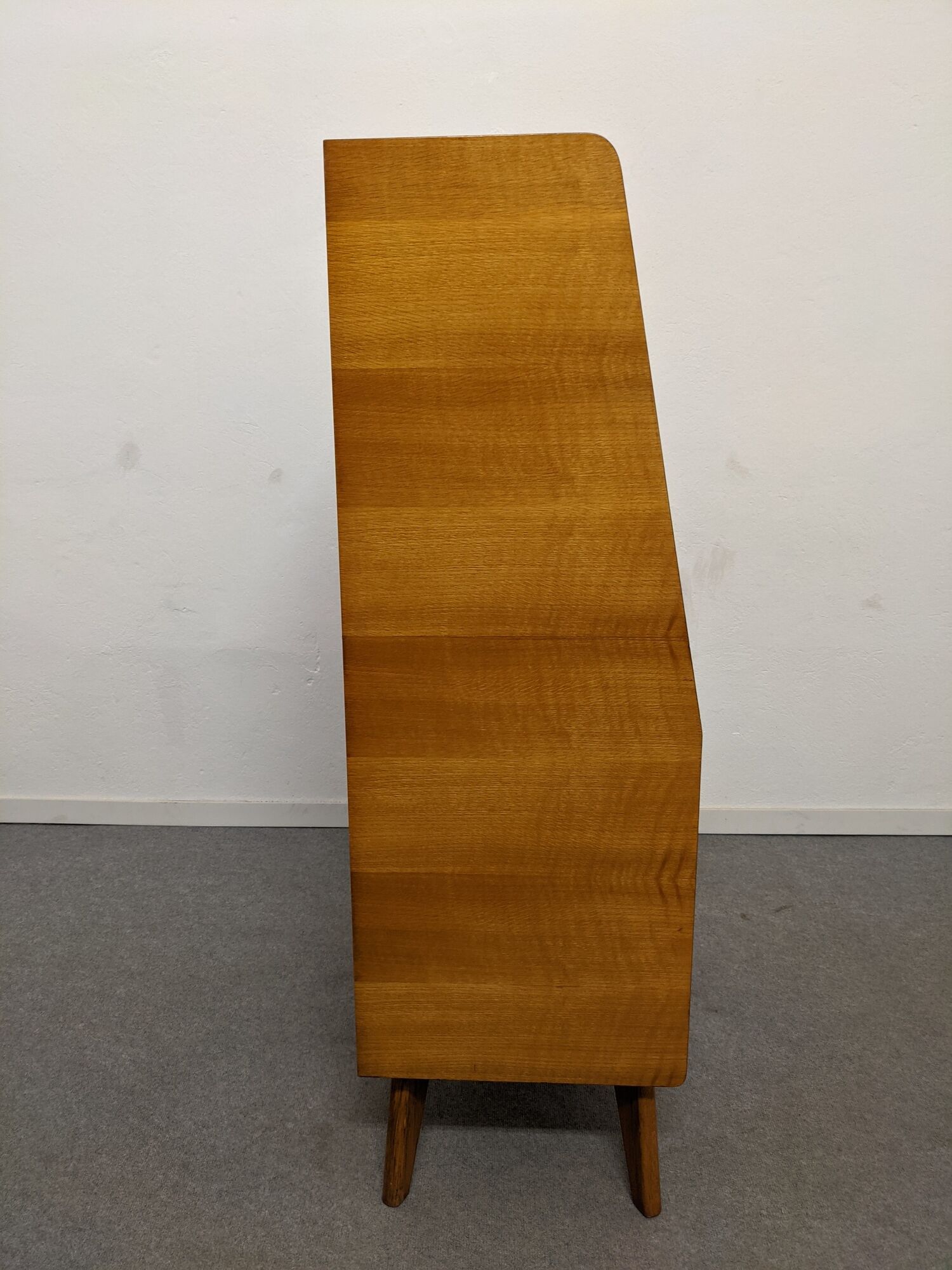 Secretary wooden and rattan office of the 50s/60s