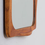 Miroir en teck danois du milieu du siècle, années 1960