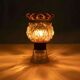 Vintage table lamp in Swedish coloured glass, glass table lamp.