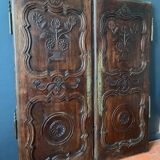 Antique carved wooden cabinet doors, 18th century