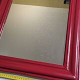 Vintage Louis Philippe style table mirror in Basque red 48 cm x 61 cm