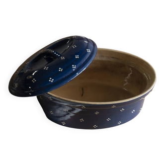 Large Alsatian terrine in earthenware "Myosotis"