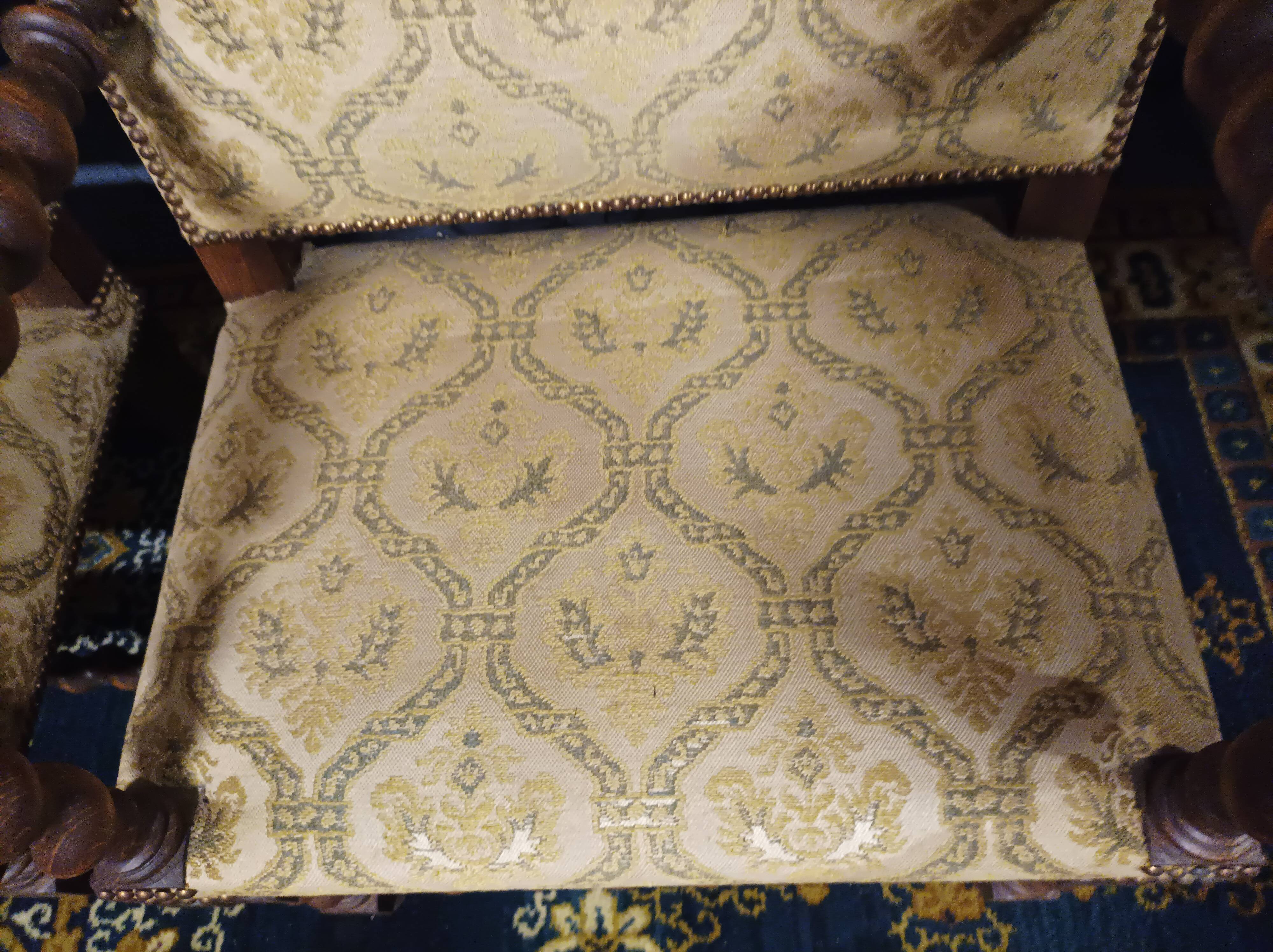 Pair of armchairs Louis XIII style