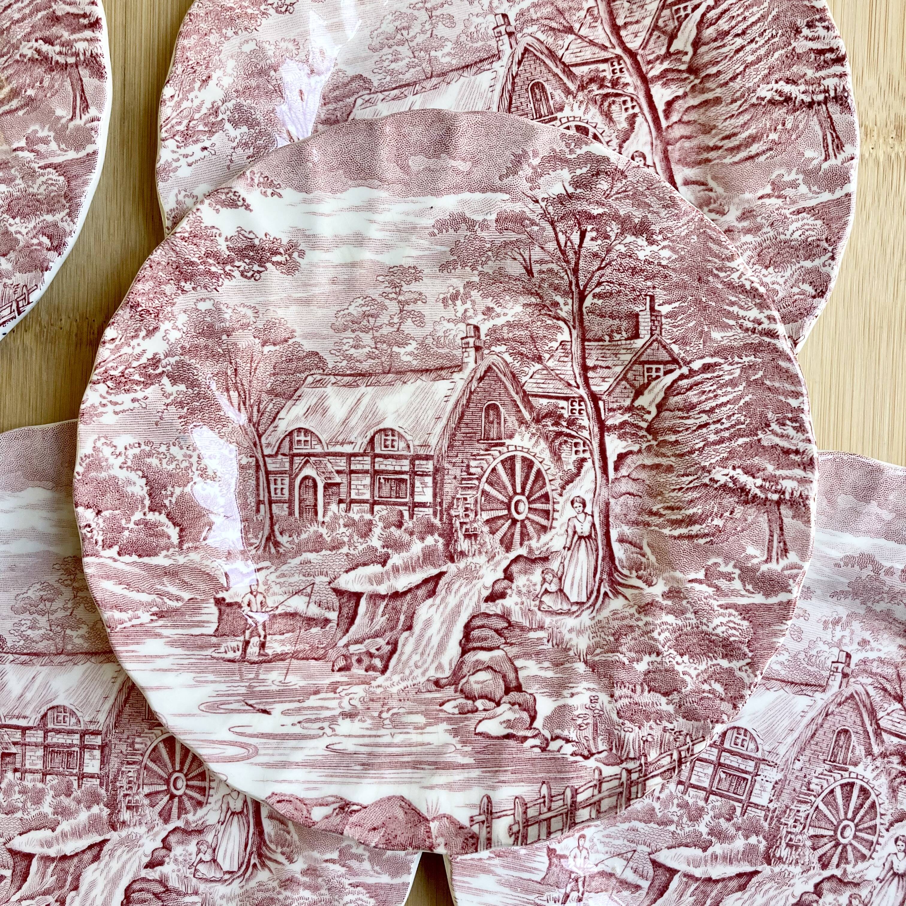 6 assiettes dessert vintage - Staffordshire A. Meakin