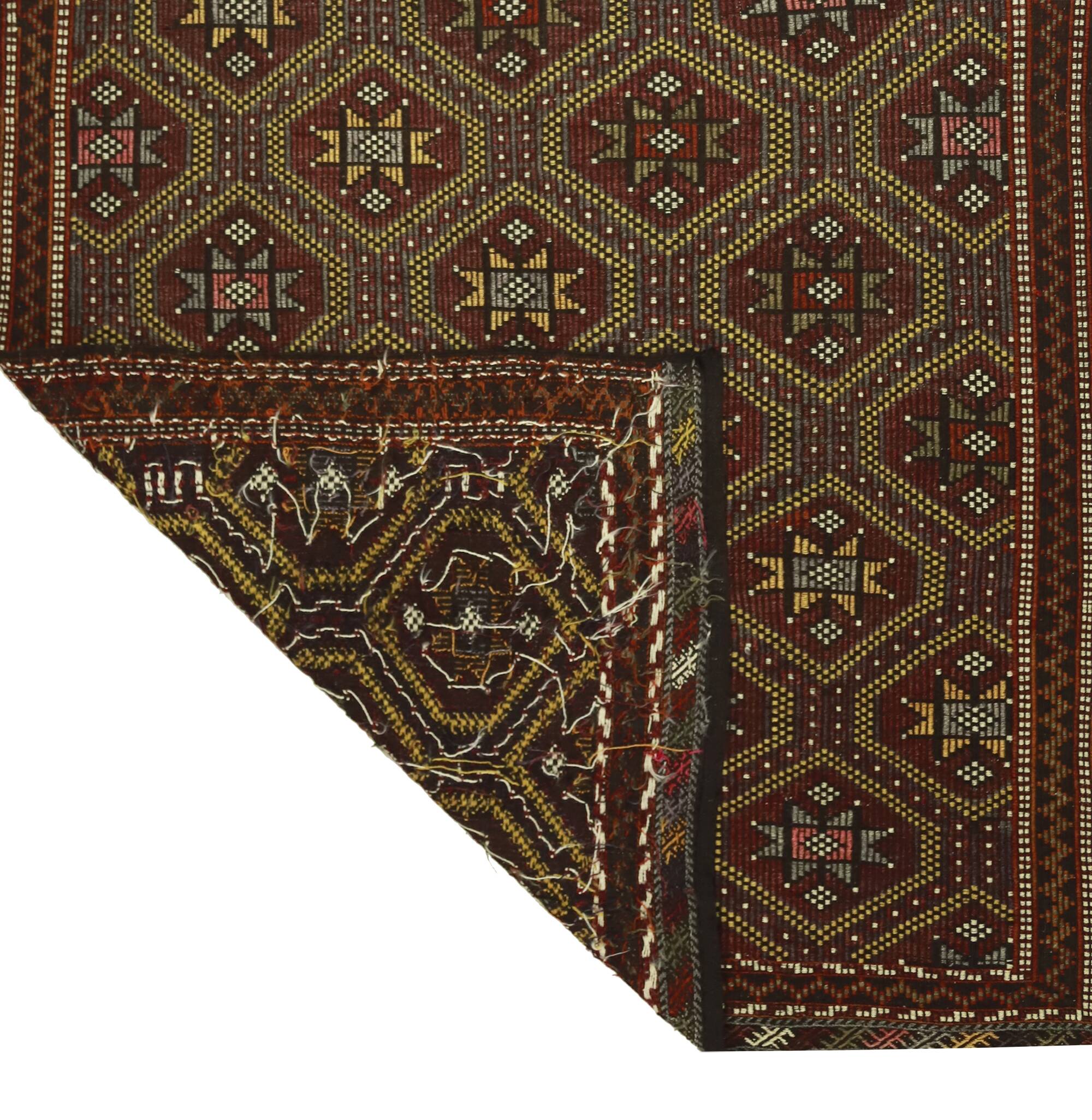 Authentic Vintage Turkish Kilim 175x303 cm Handwoven Ethnic Style