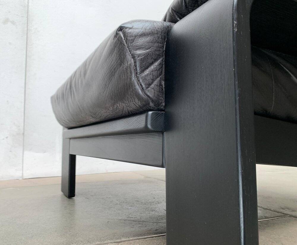 Postmodern German brutalist lounge chair by Rolf Benz for Musterring, 1990s.