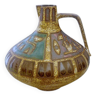 Vase potiche Céramique Fat Lava Design Vintage décor ethnique parfait état